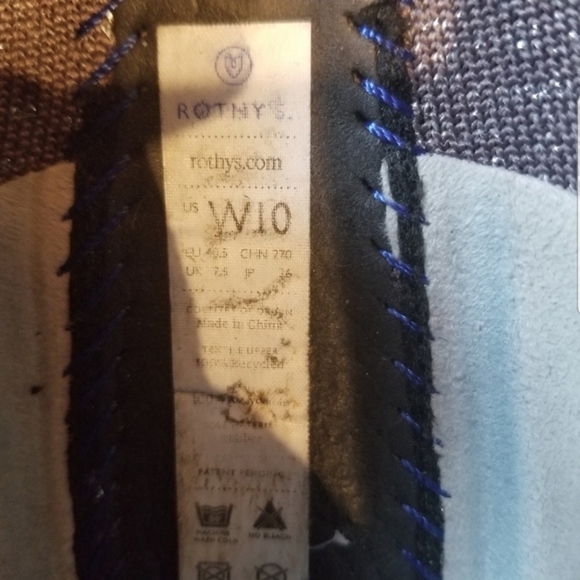 Rothy's Size 10 The Point Retired Twilight Metallic Dune Captoe Ballet Flats - Picture 7 of 7